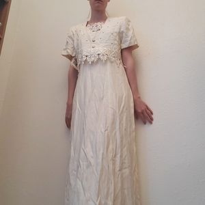 Deadstock Cream 90s Dress Set